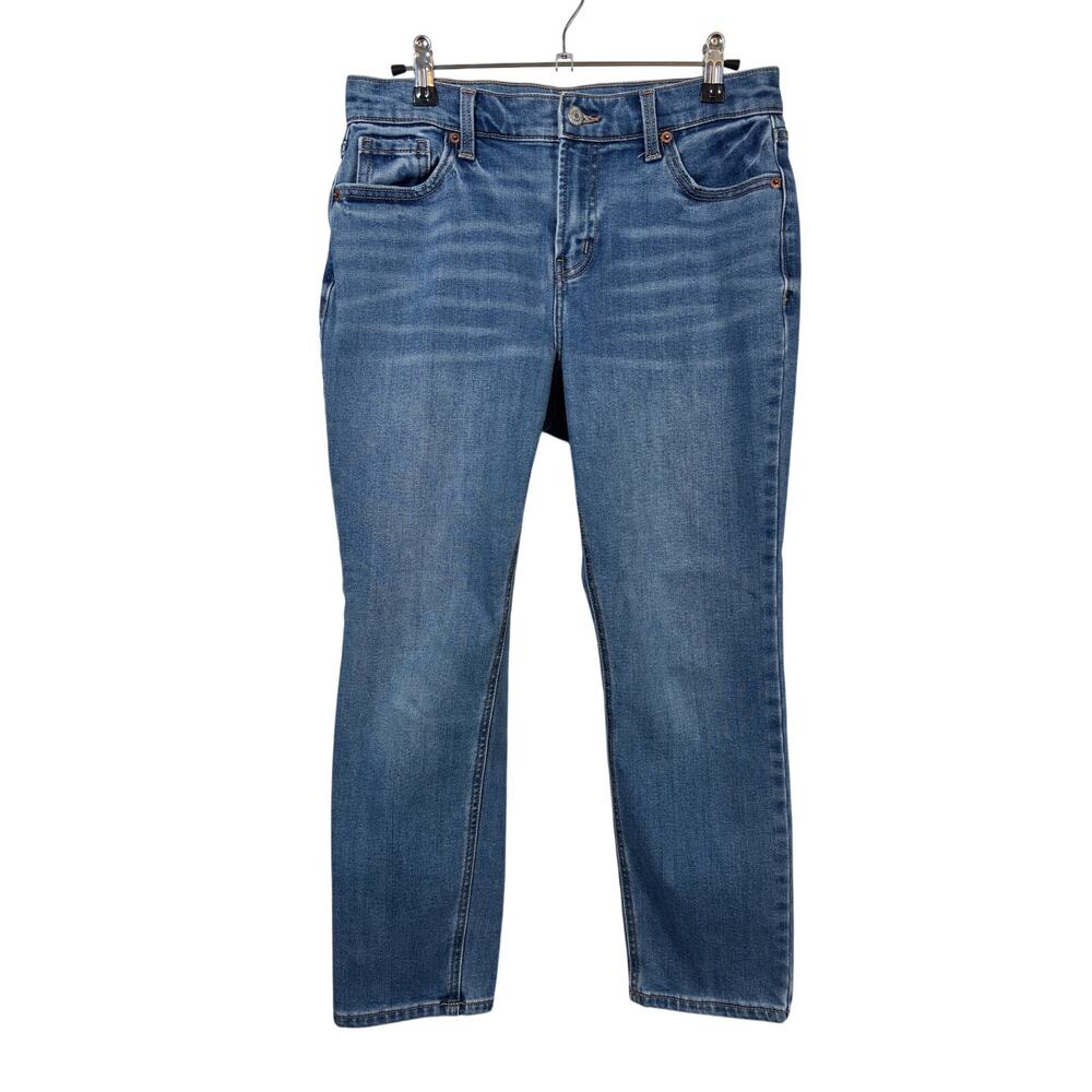Old Navy Boyfriend Jeans Womens 2 Blue Mid Rise Built-In Warm Stretch